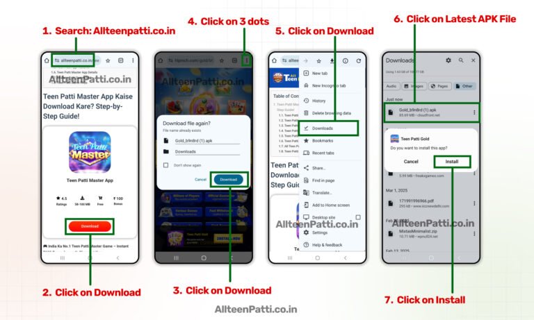 How to download Teen Patti & Rummy App